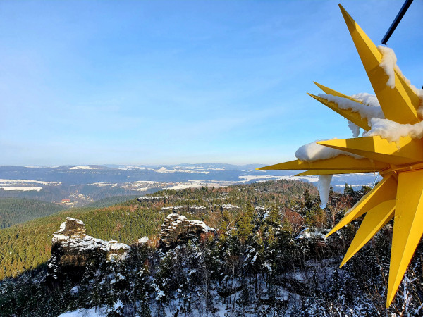Blick vom Papststein mit Stern