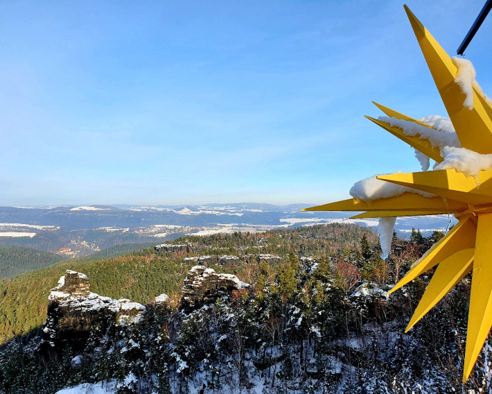 Blick vom Papststein mit Stern