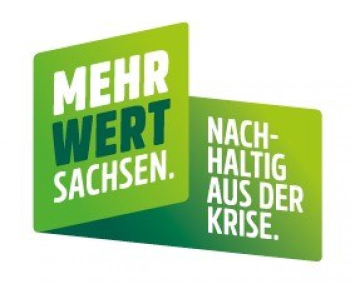Logo Mehr Wert Sachsen. Nachhaltig aus der Krise.